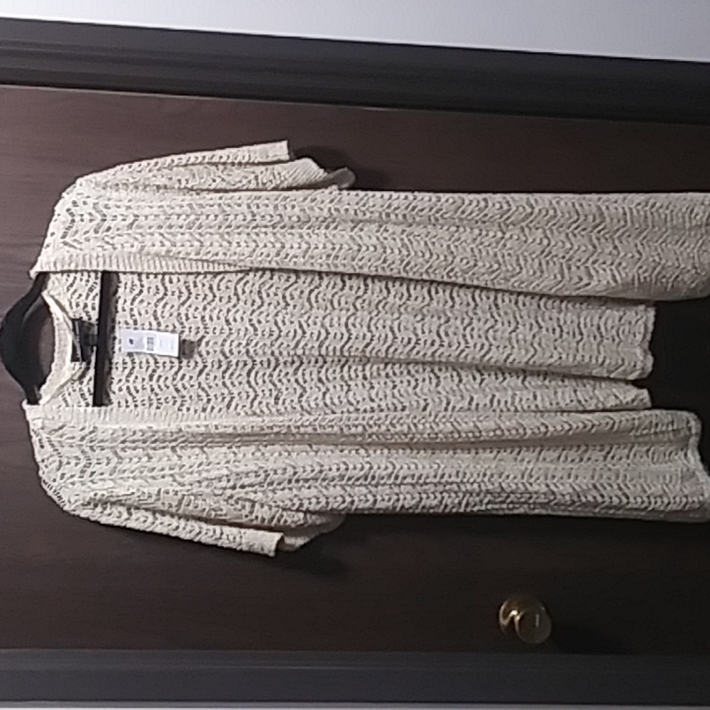 NWT Lane Bryant Crochet Open Front S/S Sweater